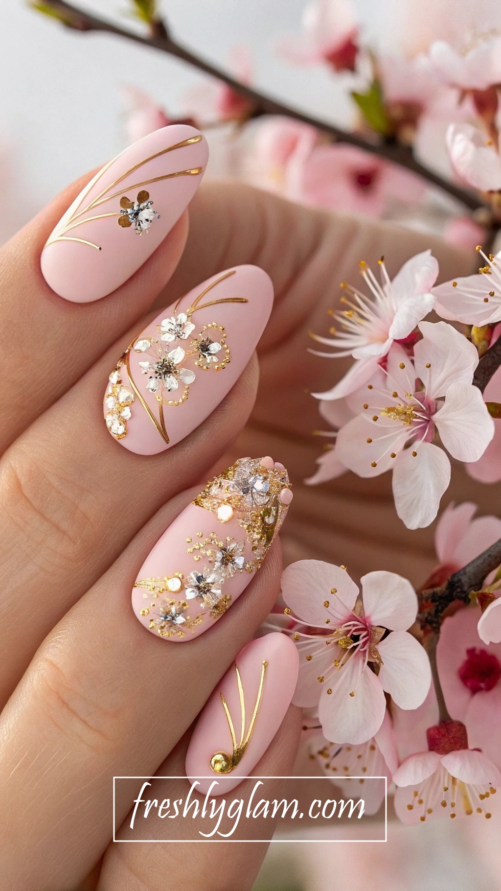 051 ACI Spring Glam Nail Art with Florals