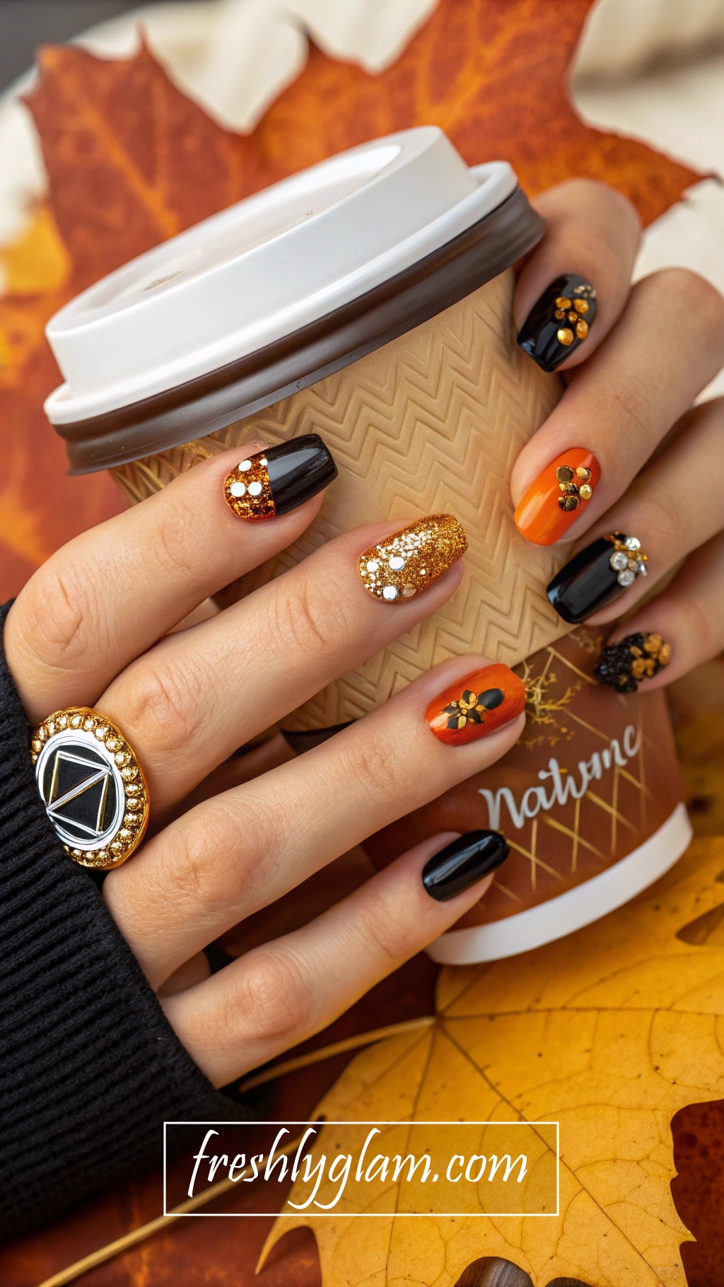 053 ACI Fall Luxe Nails with Burnt Orange