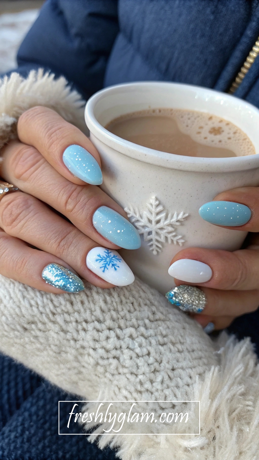 054 ACI Winter Chic Nail Art with Icy Blue