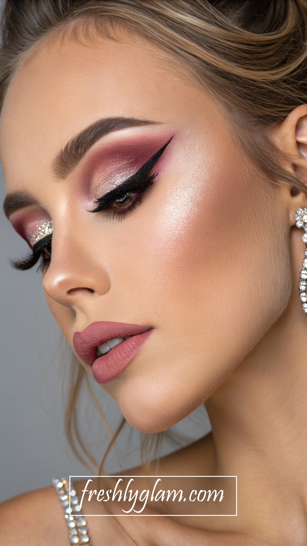100 Dramatic Rhinestone Cut Crease and Ombre Lips Luxe Beauty for the Modern Glam Queen 1